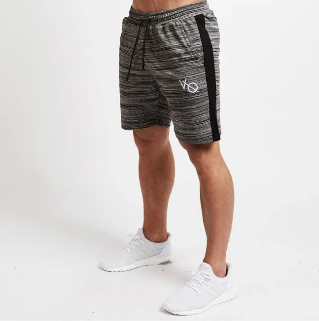 Men's quick-drying modal fitness shorts in black, elastic waist, size M to 2XL, for gym and running