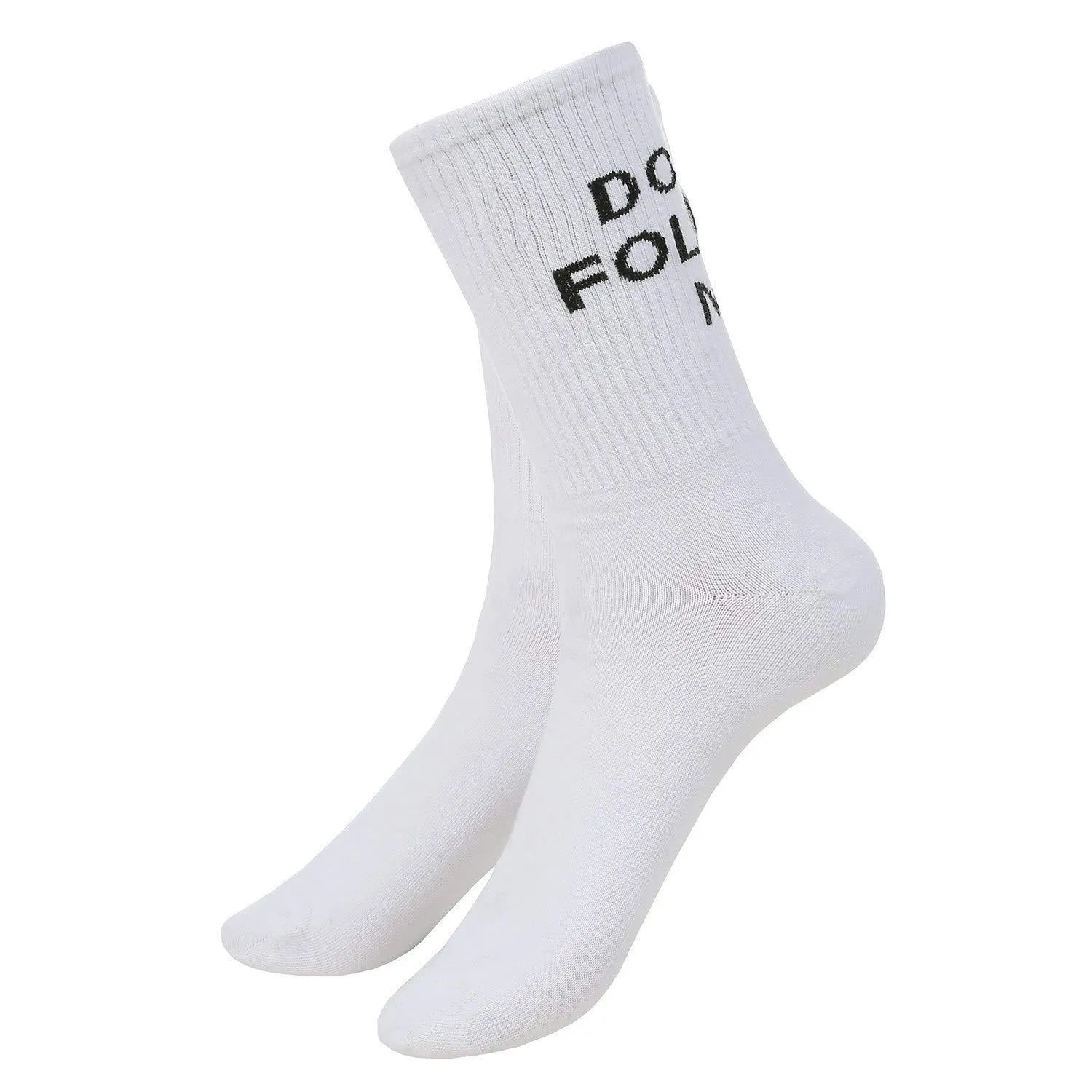 Cotton socks with English alphabet design in black colour option