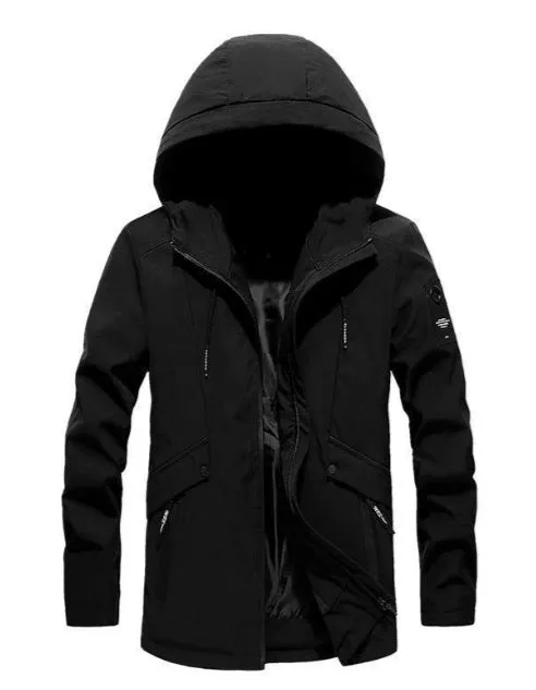 Men's jacket in chemical fibre blend, available in Black, Green, Grey colours