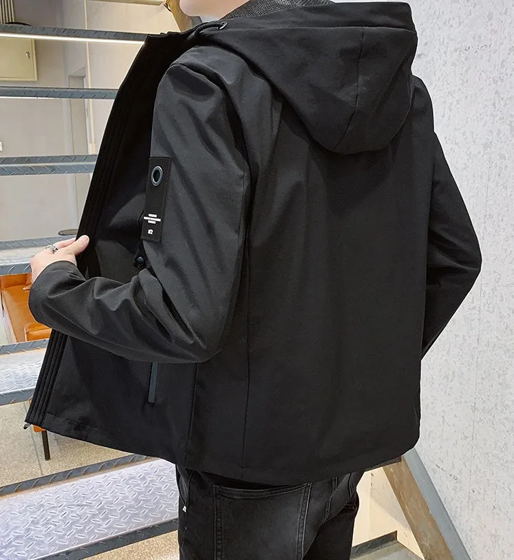 Men's jacket in chemical fibre blend, available in Black, Green, Grey colours
