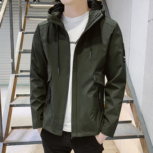 Men's jacket in chemical fibre blend, available in Black, Green, Grey colours