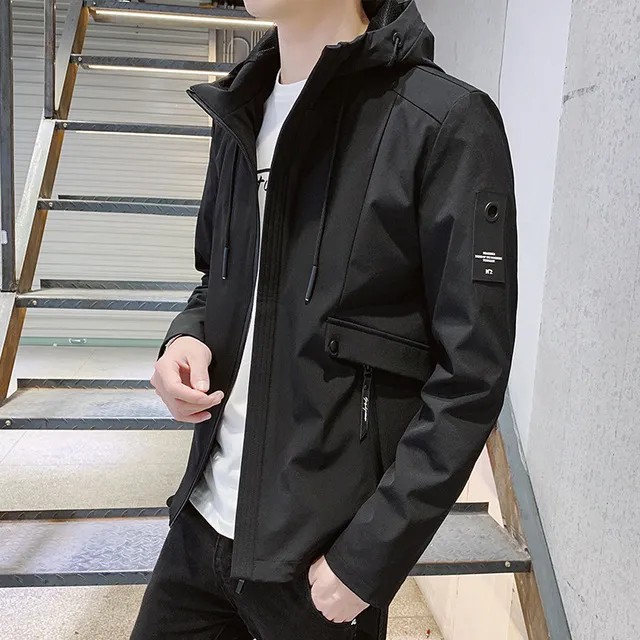 Men's jacket in chemical fibre blend, available in Black, Green, Grey colours