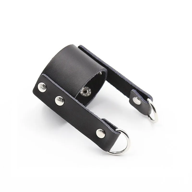 Stainless steel scrotum restraint pendant in silver finish, available in 25mm to 45mm sizes