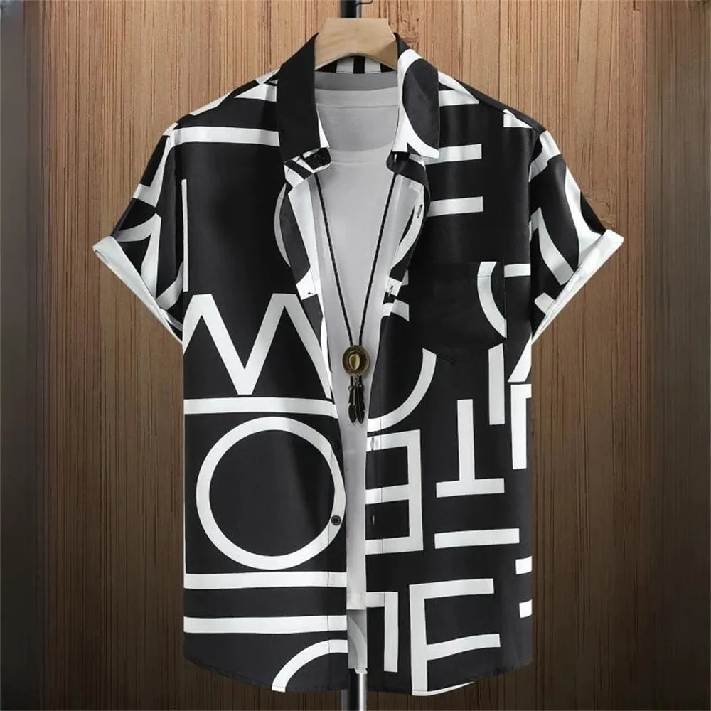 Men's camouflage print t-shirt with 3D digital printing and short sleeves