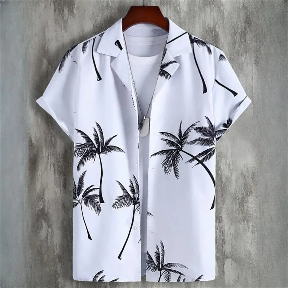 Men's camouflage print t-shirt with 3D digital printing and short sleeves