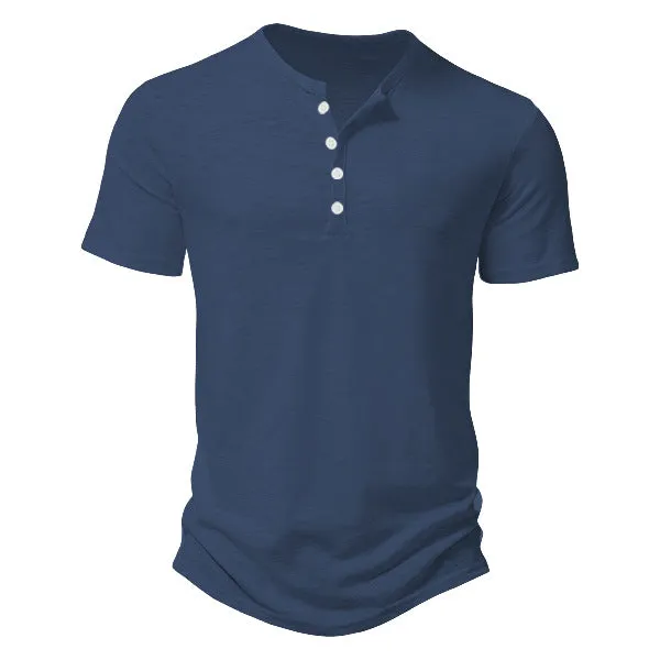 Men's casual solid colour slim-fit short sleeve t-shirt in polyester, colour option shown