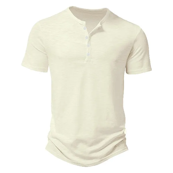 Men's casual solid colour slim-fit short sleeve t-shirt in polyester, colour option shown