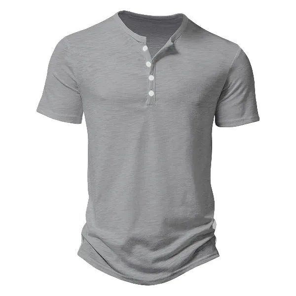 Men's casual solid colour slim-fit short sleeve t-shirt in polyester, colour option shown