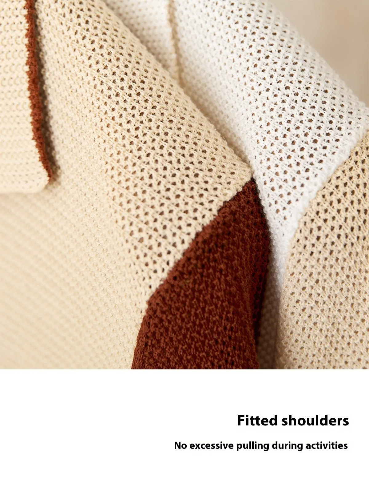 Short-sleeved lapel cardigan top in cotton linen blend available in beige and chocolate colours