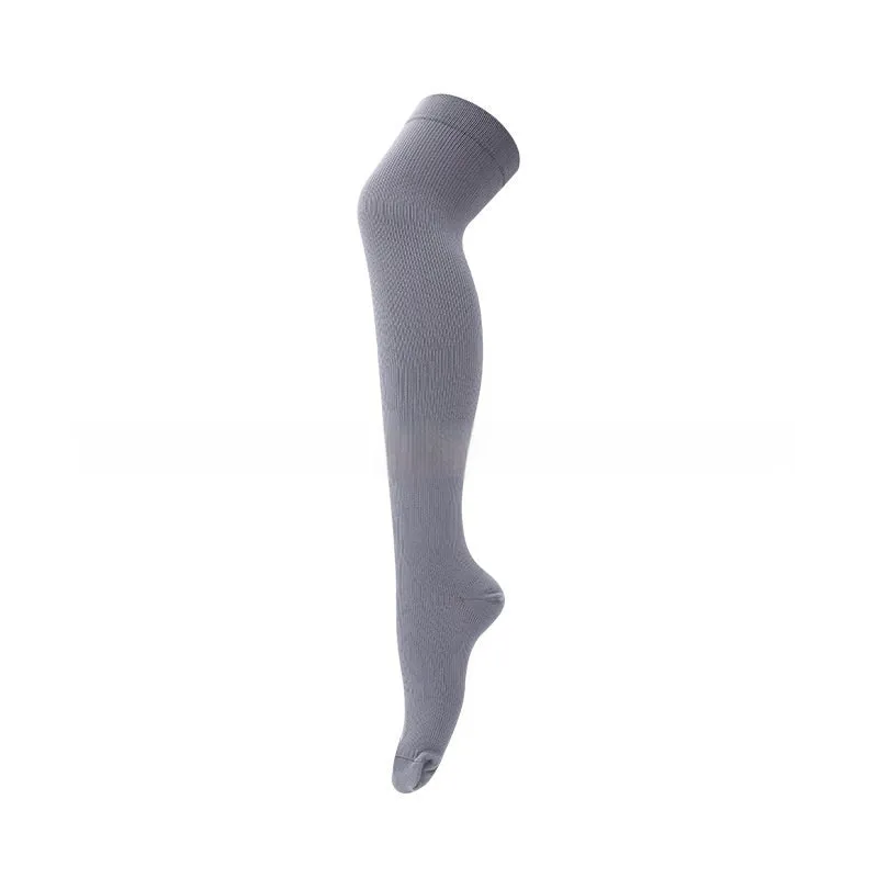 Outdoor sports running cycling long compression socks knee high quick dry polyester in multiple colours