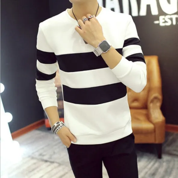 Milk silk long sleeve stitching bottoming shirt in white, loose fit, printed letters, women's casual top