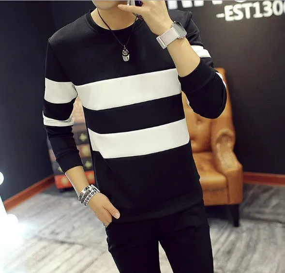 Milk silk long sleeve stitching bottoming shirt in white, loose fit, printed letters, women's casual top