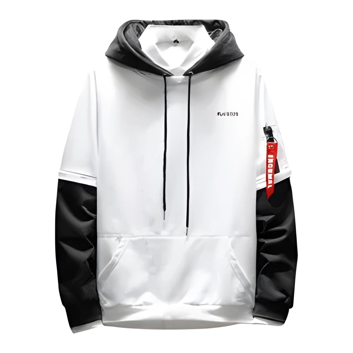 Cotton sweatshirt in black with crew neck and long sleeves, available in sizes M to 5XL