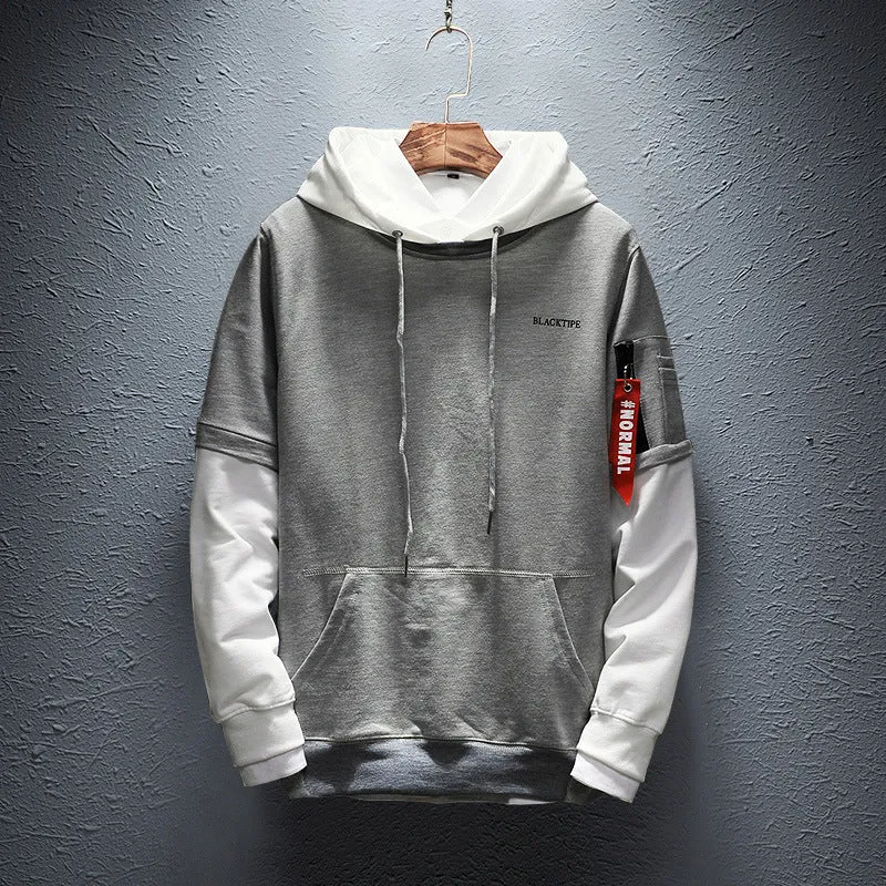 Cotton sweatshirt in black with crew neck and long sleeves, available in sizes M to 5XL