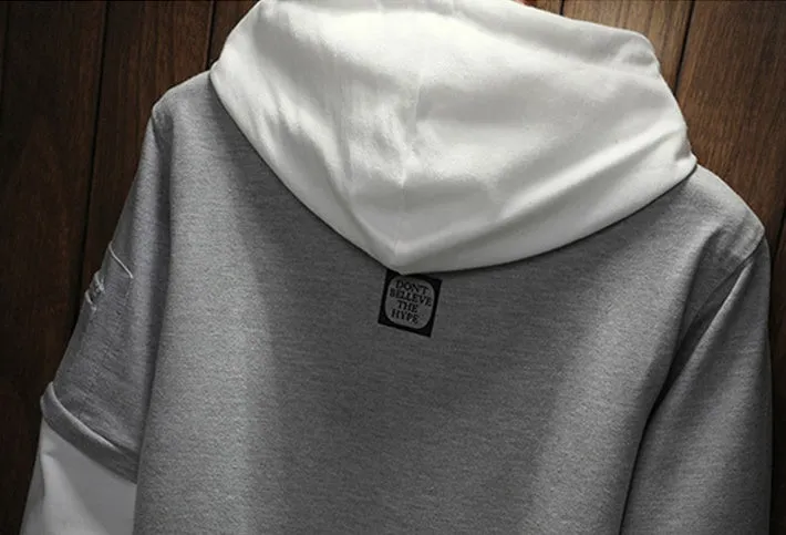 Cotton sweatshirt in black with crew neck and long sleeves, available in sizes M to 5XL