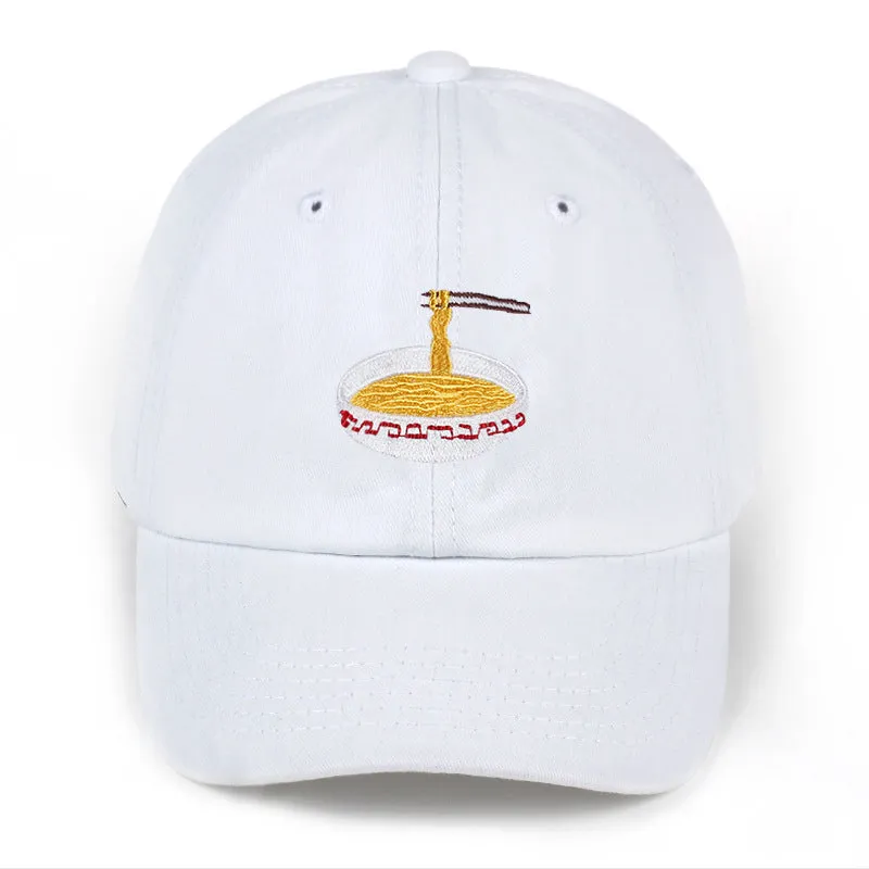 Cotton baseball cap with duck tongue brim and embroidered front Korean style in blue
