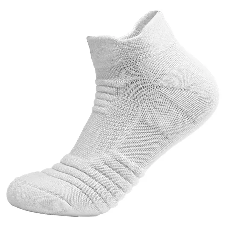 Men's cotton blend brushed sports socks in black, grey, and white, sizes 39-42 and 43-46