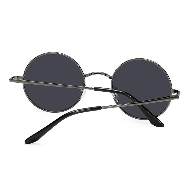 Polarised sunglasses with UV400 metal frame in gun frame gray piece and circular polariser lenses