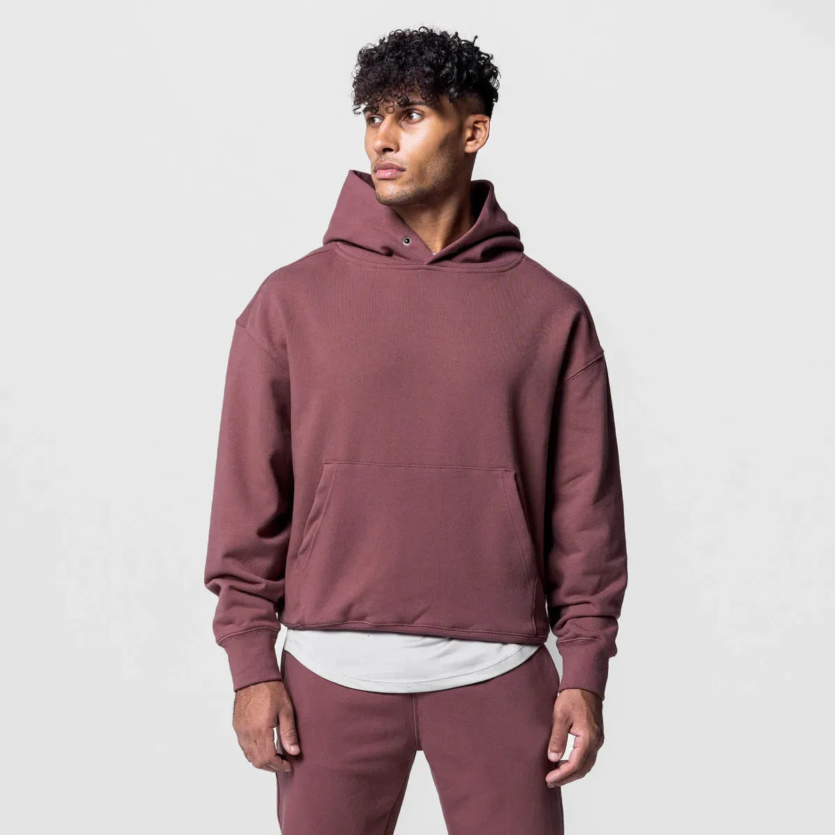 Men's cotton hoodie and jogger tracksuit set in black with pullover top and trousers for sports