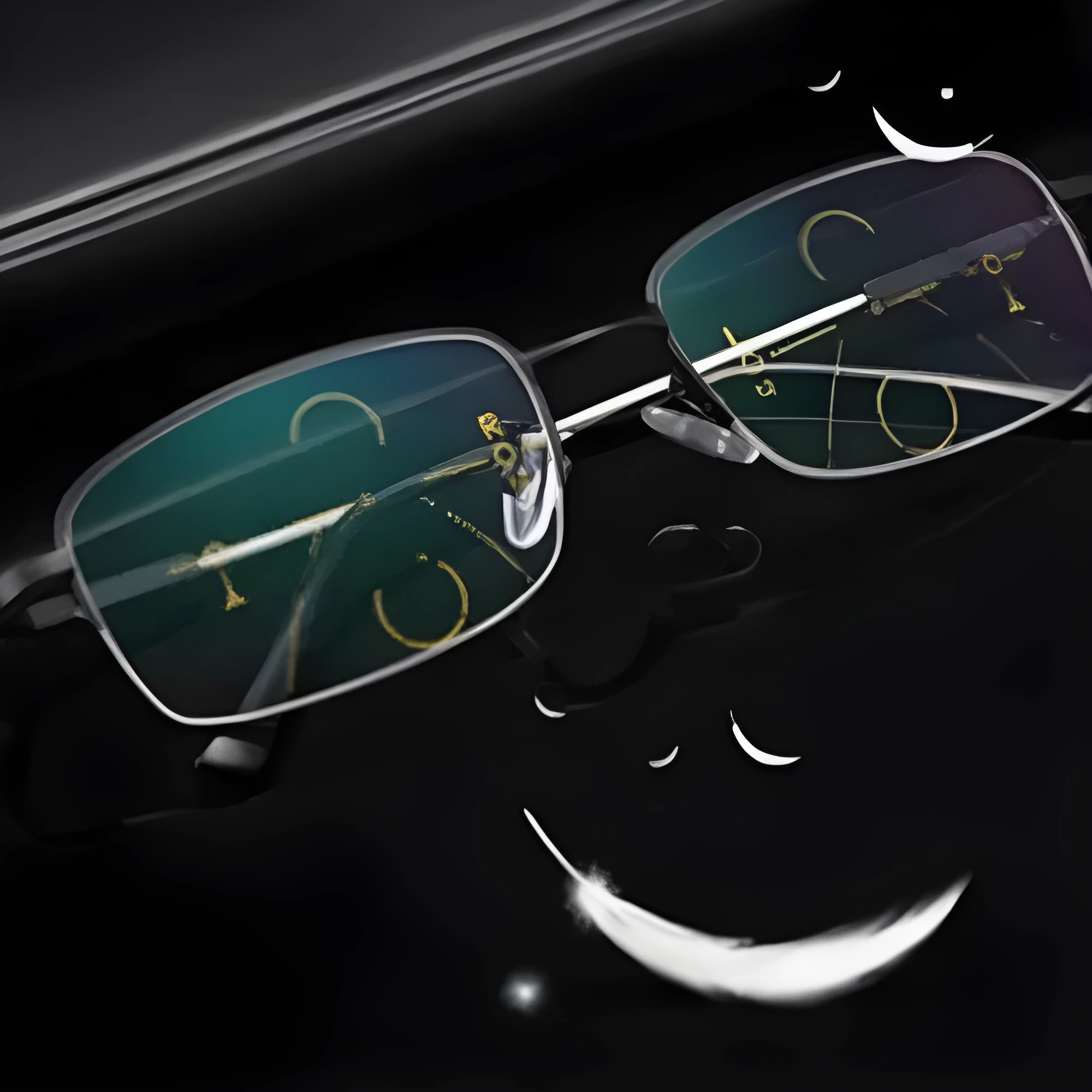 Men's dual-use clip-on presbyopia glasses with metal frame in black and gold