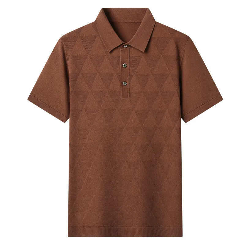 Men's thin ice silk quick-drying short sleeve t-shirt in five colour options