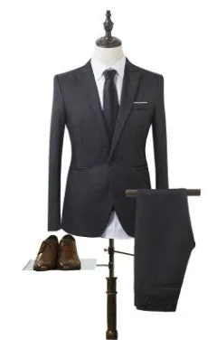 Latest wedding tuxedo for men two-piece suit set in Black including jacket and trousers
