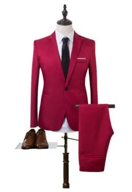 Latest wedding tuxedo for men two-piece suit set in Black including jacket and trousers