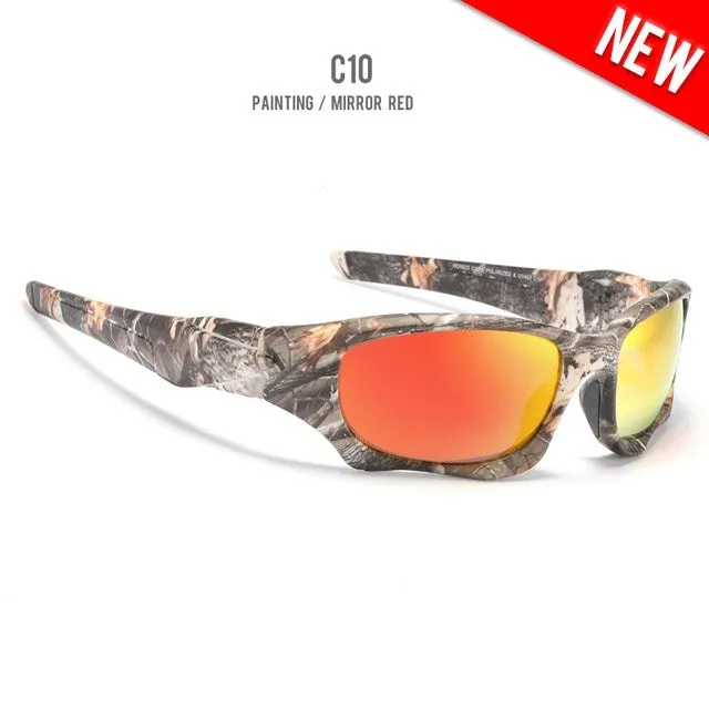 Retro pilot sunglasses with square TAC polarised lenses, unisex frame, mirror finish, and zipper case
