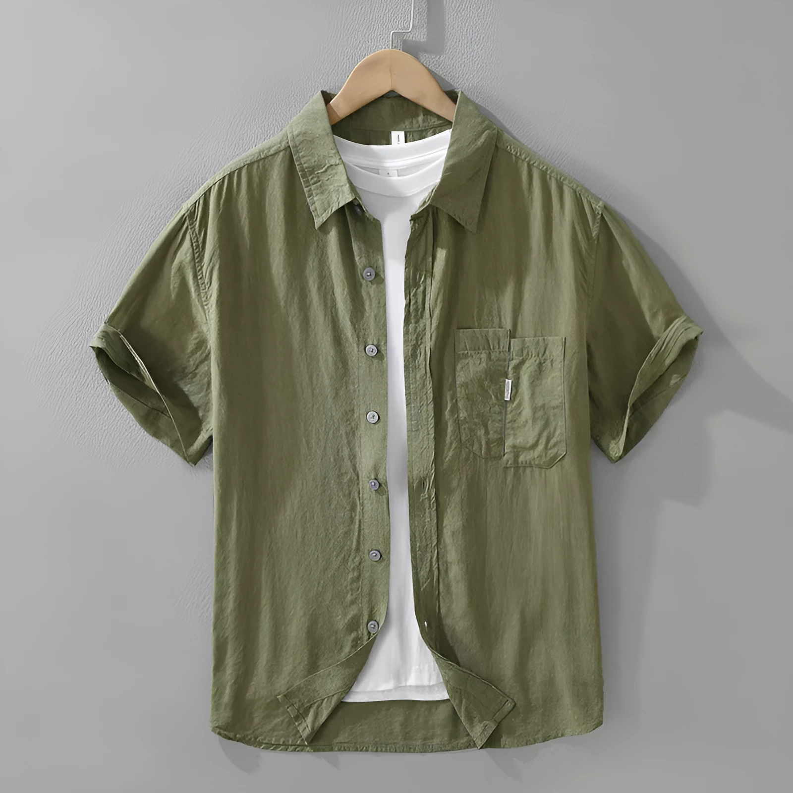 Loose lyocell top cardigan in black, green, or purple with short sleeves