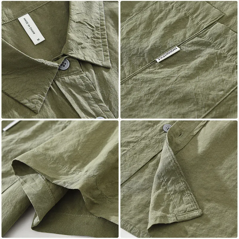 Loose lyocell top cardigan in black, green, or purple with short sleeves