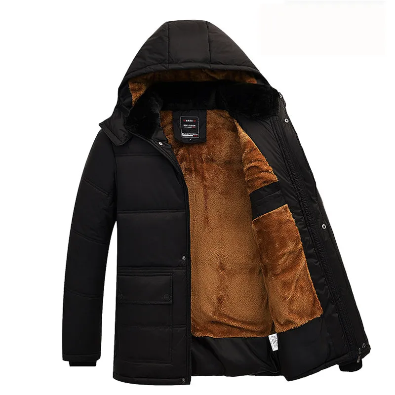 Casual cotton hooded zip-front cardigan jacket in Black, loose fit, thicker fabric for youth.