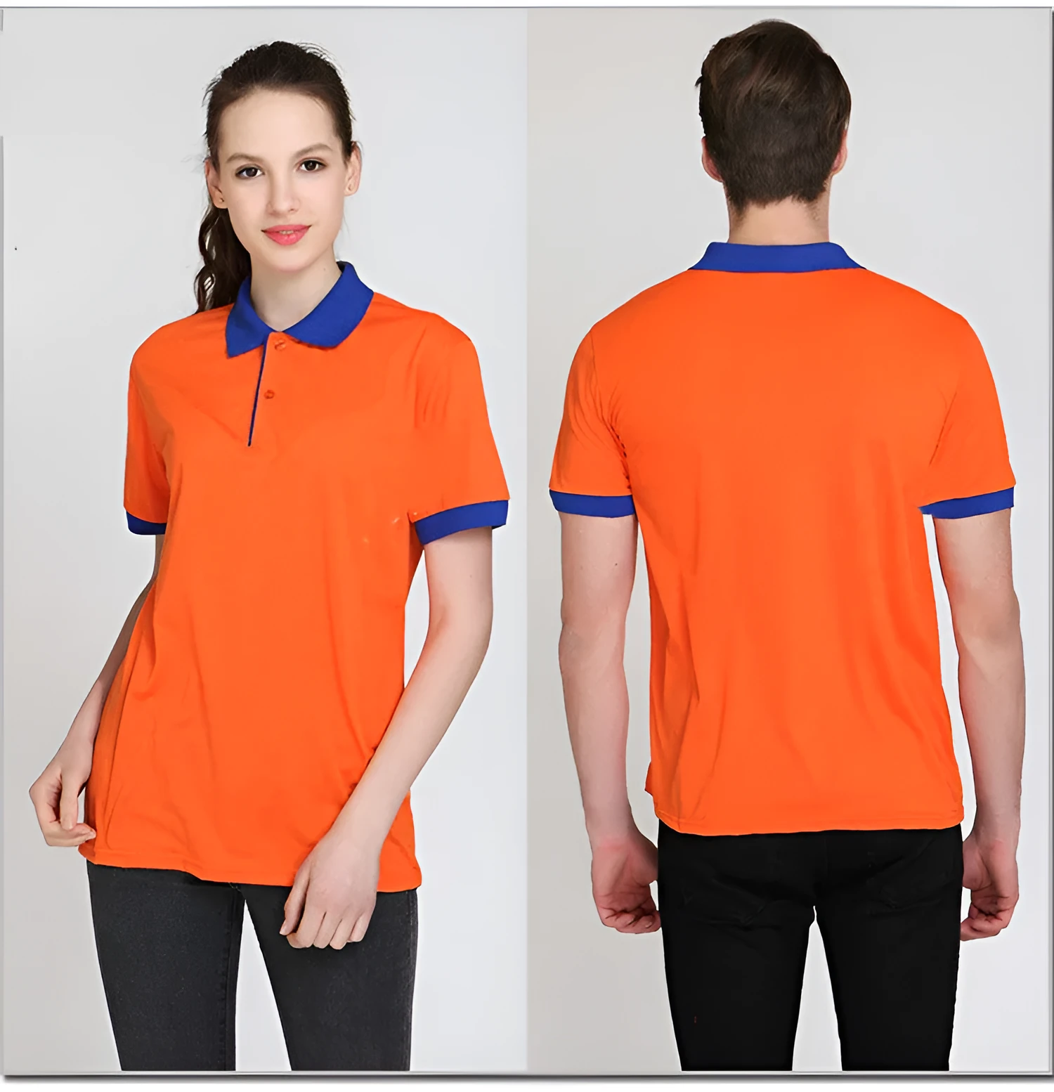 Men's short sleeve cotton-polyester blend polo shirt in simple style, available in multiple colours, Asian sizing.