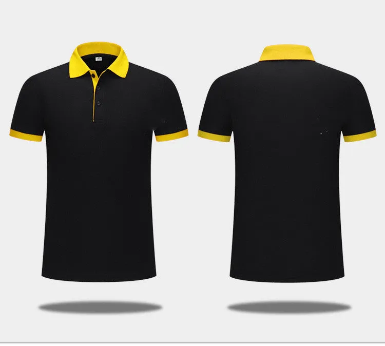 Men's short sleeve cotton-polyester blend polo shirt in simple style, available in multiple colours, Asian sizing.
