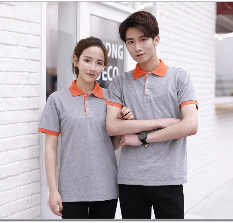Men's short sleeve cotton-polyester blend polo shirt in simple style, available in multiple colours, Asian sizing.