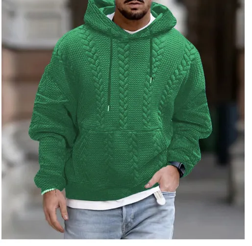 Men's plus size casual pullover jacket in polyester, available in multiple colours and sizes S to XXXL for everyday wear