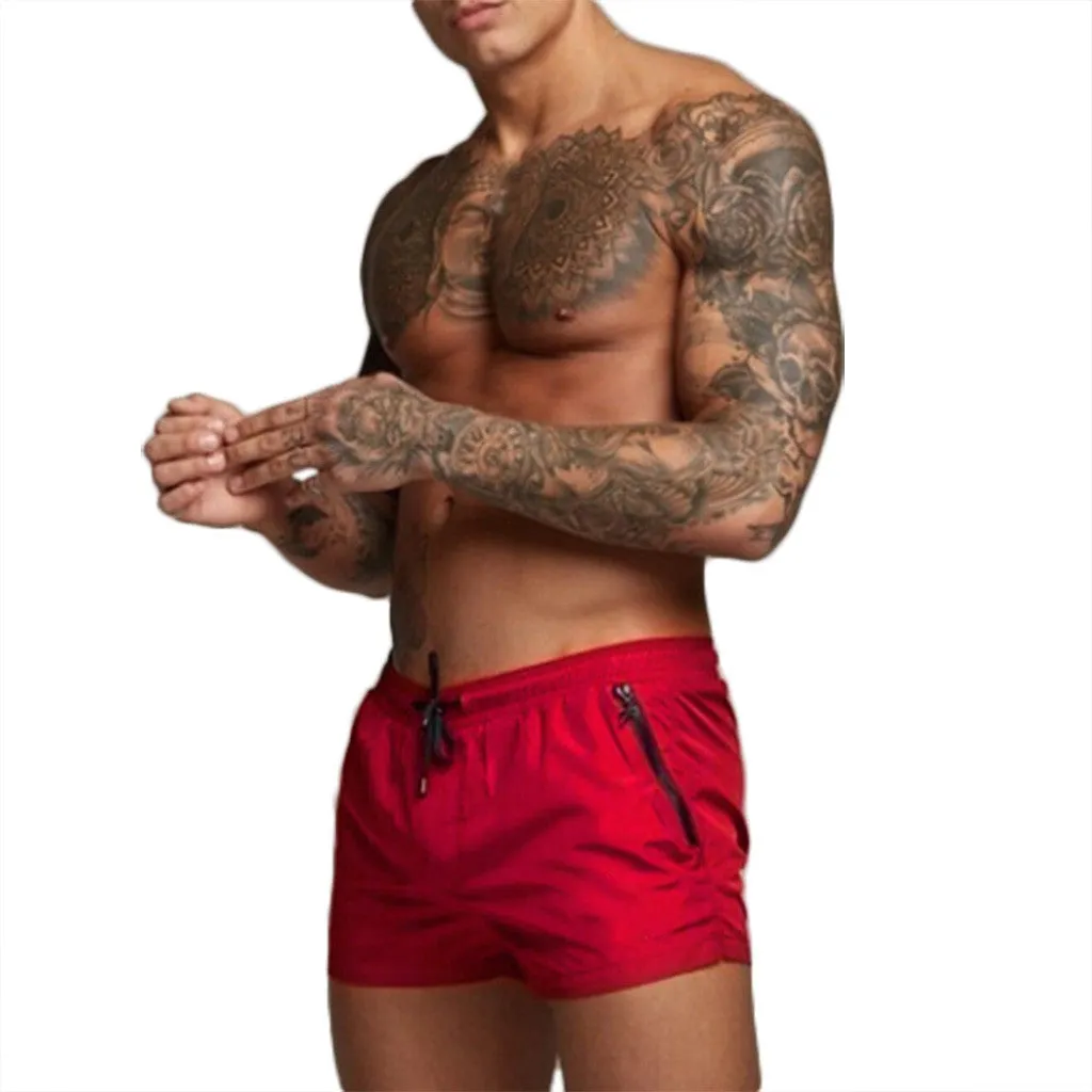 Breathable waterproof sports casual shorts in black, 95% nylon cotton blend, available in M to 3XL