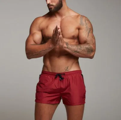 Breathable waterproof sports casual shorts in black, 95% nylon cotton blend, available in M to 3XL