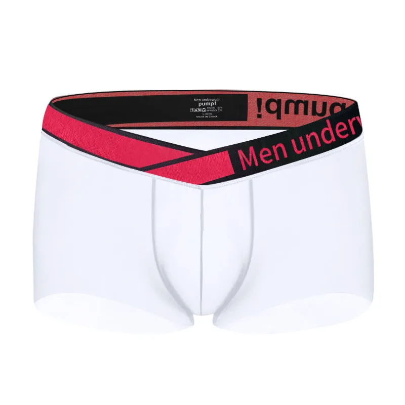 Men's low waist underwear with gradient laser print in breathable nylon modal fabric