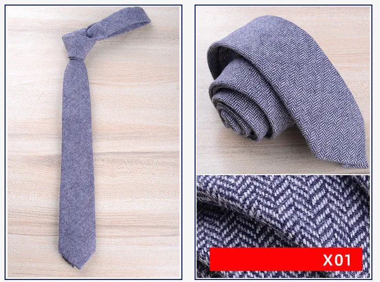 Wool tie for men formal wear England jacquard arrow style 145cm length