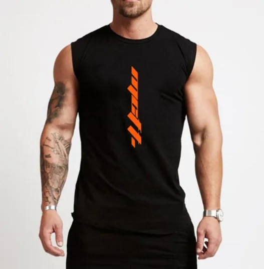Men's sleeveless cotton tank top in army green, regular fit, moisture-wicking and breathable for gym workouts