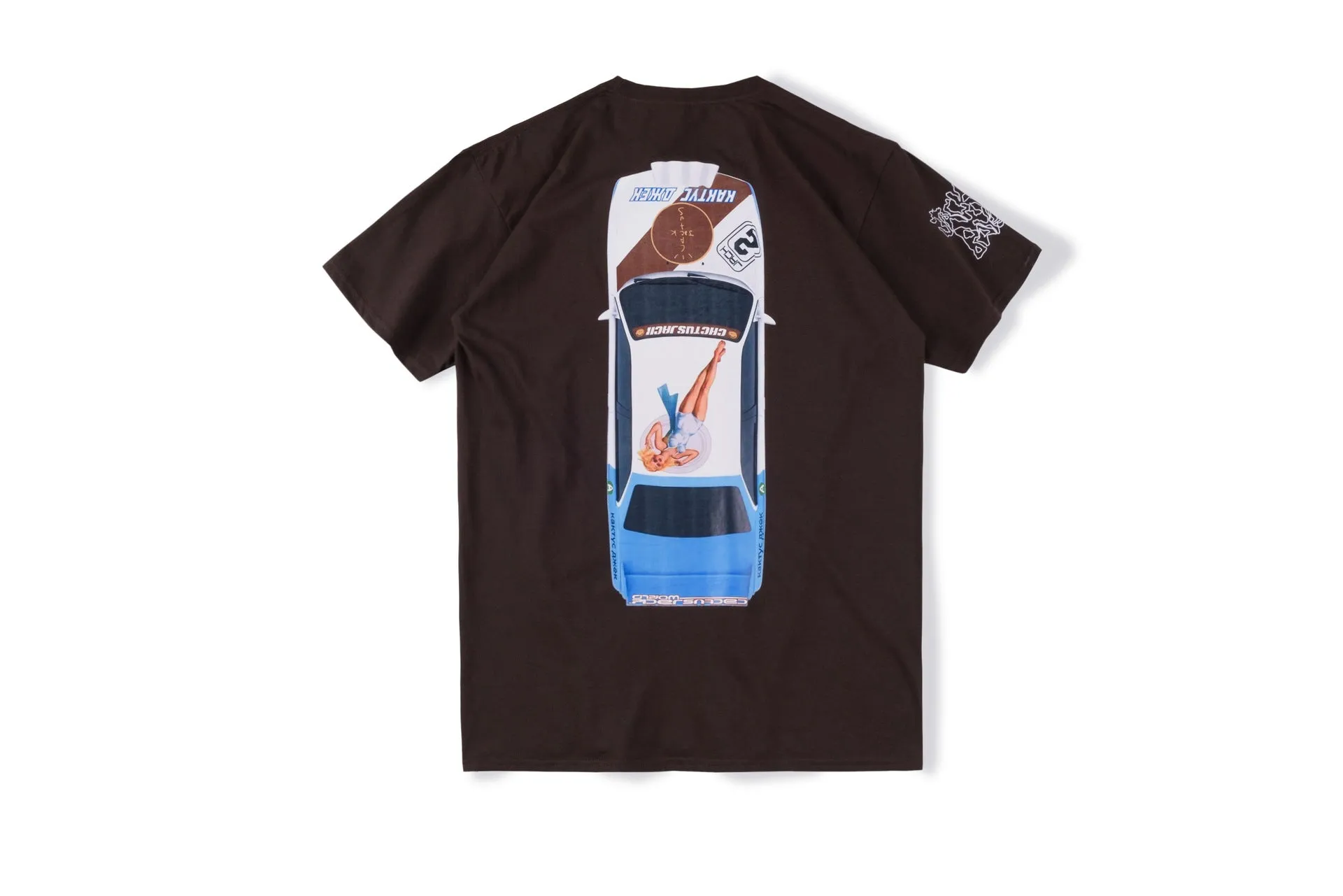 Hip-hop trend cotton T-shirt for men and women animal print casual top black colour