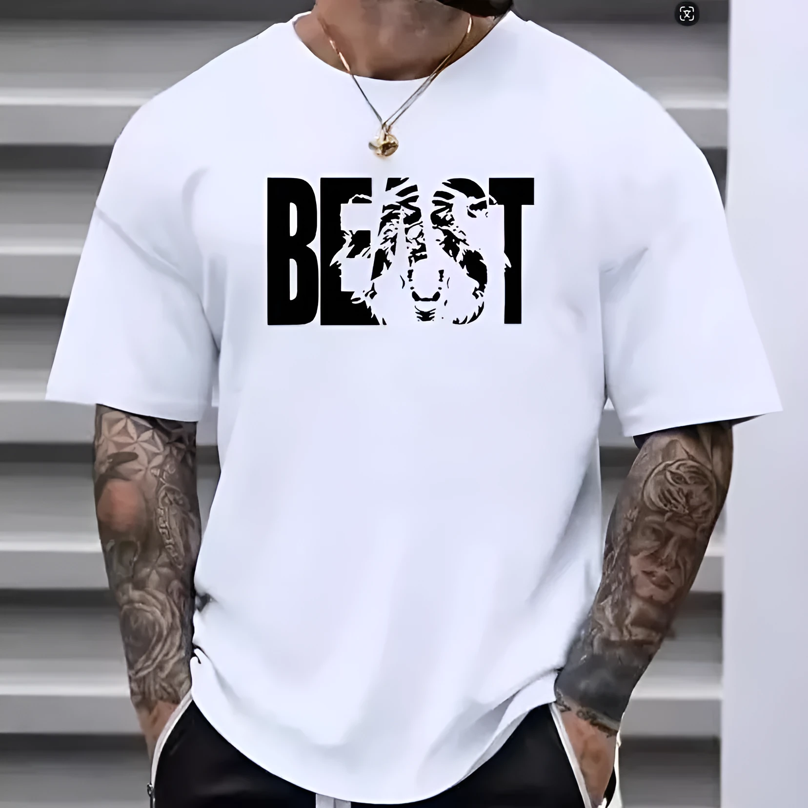 Cotton retro short sleeve t-shirt for men youth group work clothes black art sculpture design front view