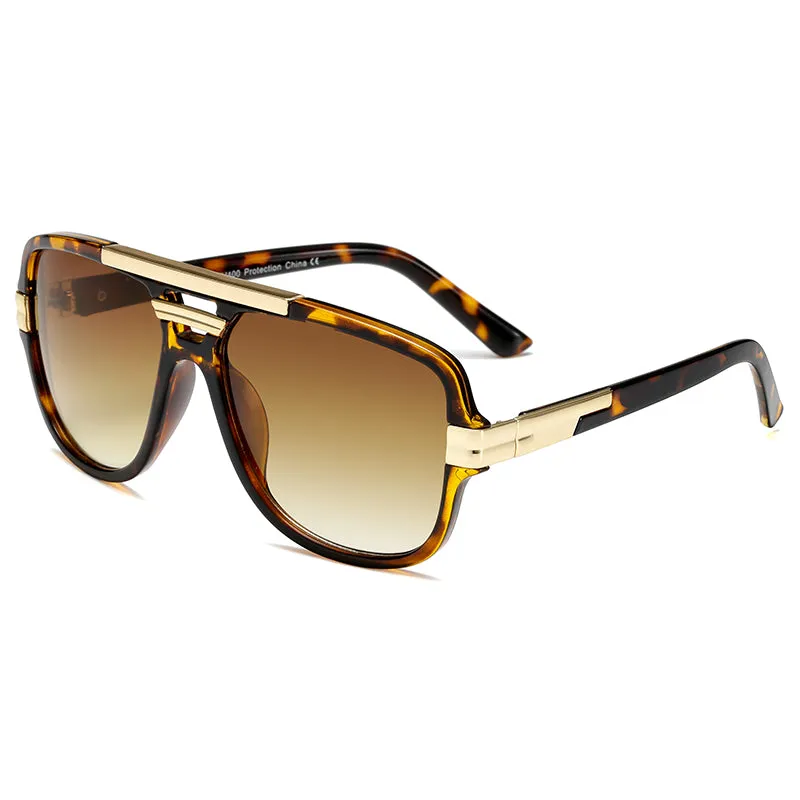 Unisex PC decorative optical glasses model 76278C in black frame and douhua frame colours