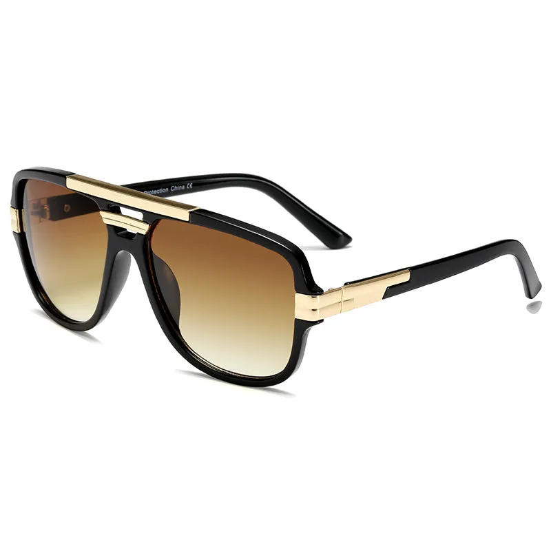 Unisex PC decorative optical glasses model 76278C in black frame and douhua frame colours