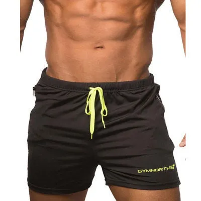Mens quick-drying polyester blend swimming trunks in blue, with straight-leg design and nylon lining