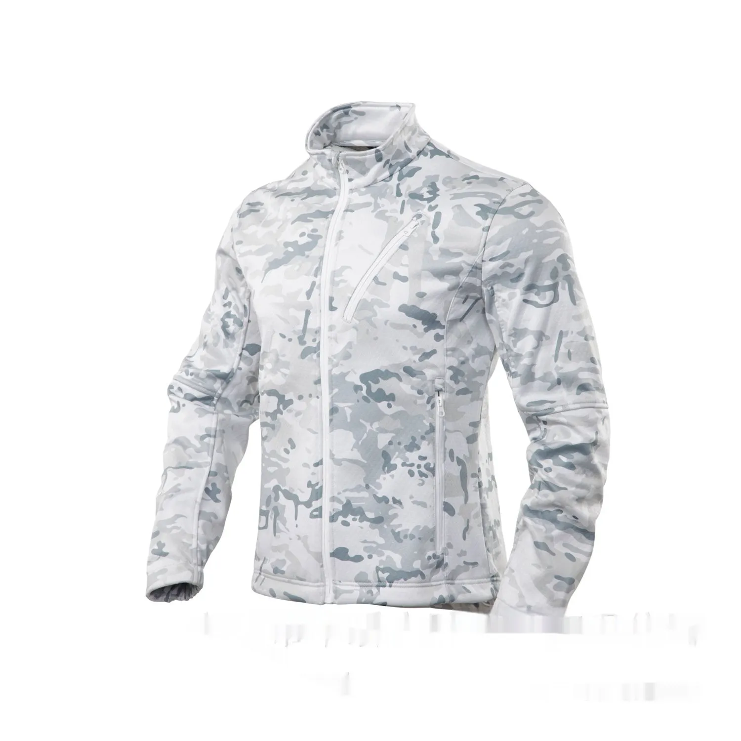 Men's camouflage fleece coat in Scorpion All Terrain colour, windproof outdoor jacket for mountaineering and hiking