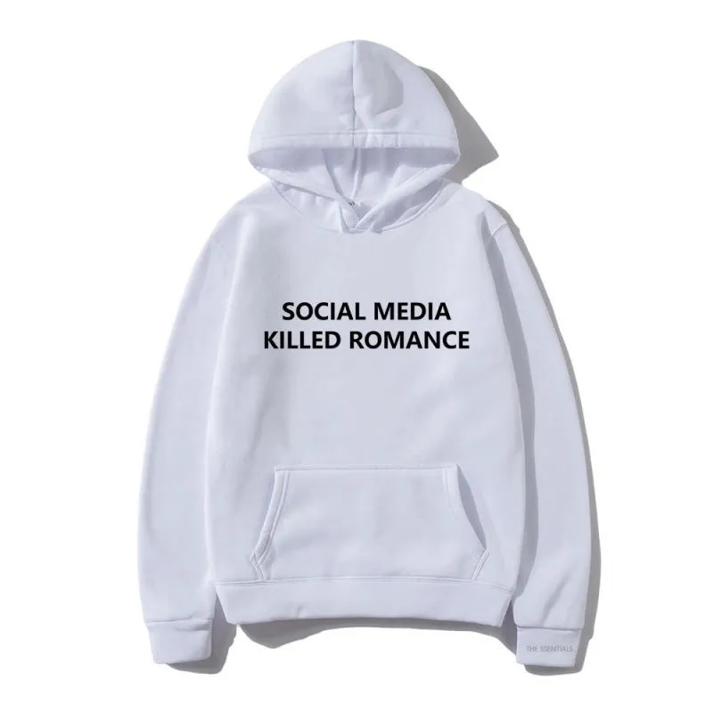 Men's slim-fit grey hoodie with a printed spring letter design on the front, featuring a hood and long sleeves.