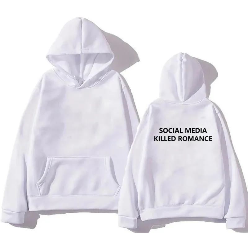 Men's slim-fit grey hoodie with a printed spring letter design on the front, featuring a hood and long sleeves.