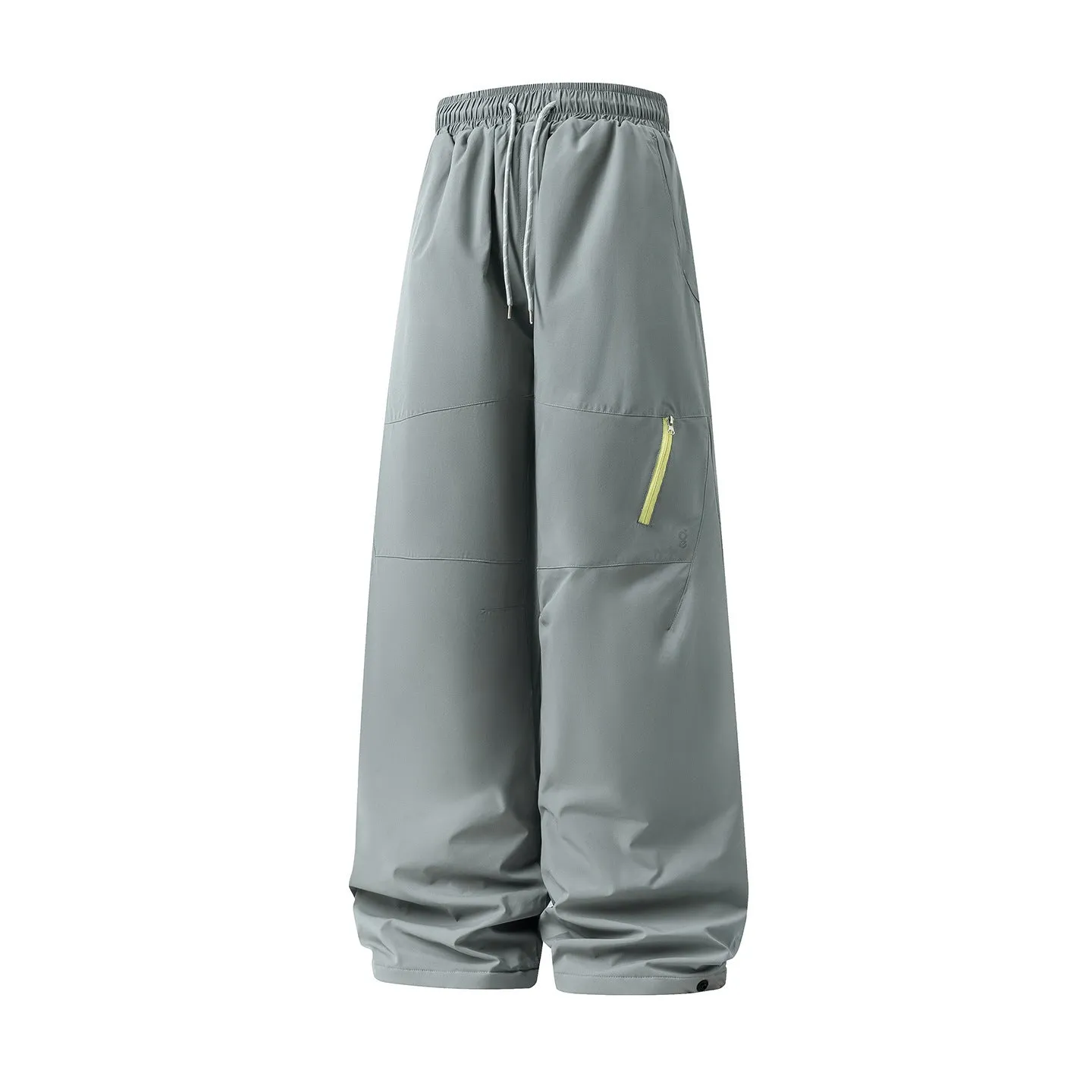 Warm thick straight leg sports trousers in carbon black – mid waist drawstring style with no fly, leisure basic fit