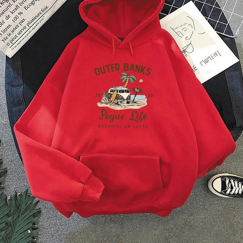 Bund Exploration hooded hoodie pullover with letter pattern for men and women, polyester fabric, long sleeves, available in multiple colours and sizes